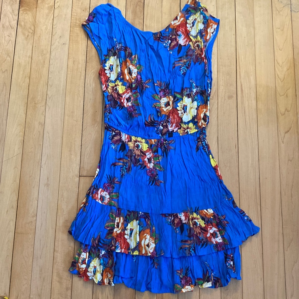 Anthropologie Konrad + Joseph Blue Floral Mini Dress